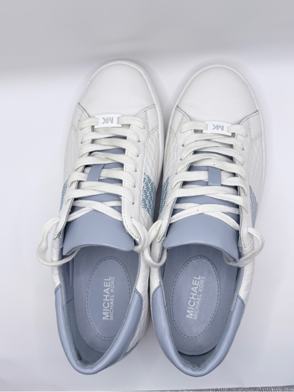MICHAEL Michael Kors Women's Colby Sneakers in the Pale Blue colorway - Picture 3 of 10